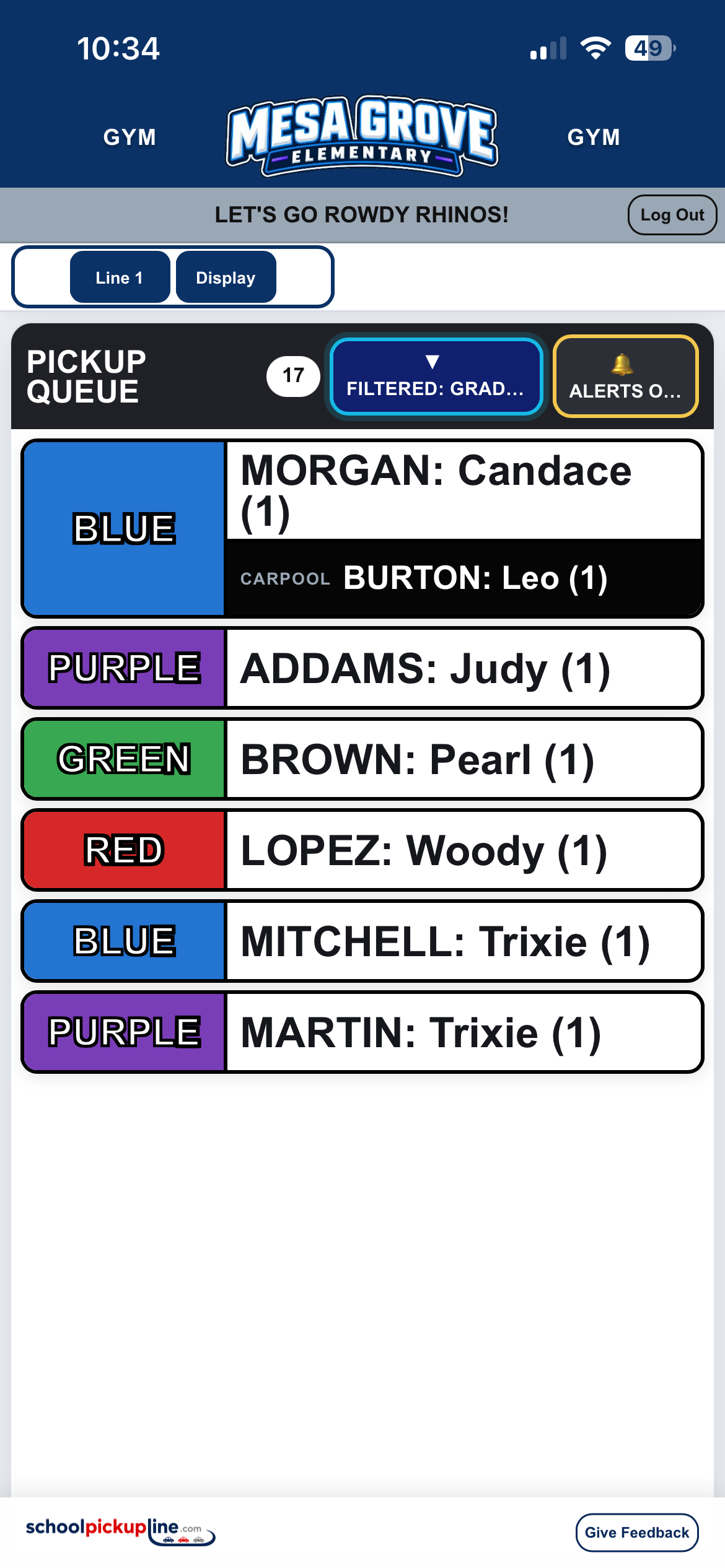 Mobile Display with carpool